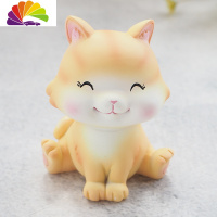 舒适主义可爱小猫咪摆件日式电视柜手办汽车内饰品少女心创意生日情侣 傲娇喵(橘色)