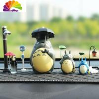 舒适主义汽车摆件卡通路灯微景观装饰摇头小猫车内饰品网红车载摆件玩偶女 小打伞猫+绿叶猫+打伞男+灯+牌+手灯+钻大垫