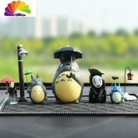 舒适主义汽车摆件卡通路灯微景观装饰摇头小猫车内饰品网红车载摆件玩偶女 小打伞猫+绿叶猫+打伞荷叶男+灯+手灯+钻大垫