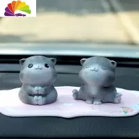 舒适主义汽车摆件猫咪车载饰品车上创意可爱个性车内装饰用品车子摆设男女 A喵咪+C喵咪+鹿角花粉垫