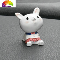 舒适主义车内饰品摆件车载可爱仪表台车饰品 汽车摆件 仰望天空创意摆件 单款兔子老师