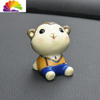 舒适主义车内饰品摆件车载可爱仪表台车饰品 汽车摆件 仰望天空创意摆件 单款小猴老师