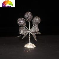 舒适主义汽车摆件创意可爱个性车饰车载水钻镶钻告白气球车内装饰品仪表台 银灰钻球