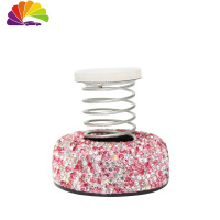 舒适主义汽车定制照片摆件摇头可爱创意镶钻车内装饰用品车上抖音同款漂亮 粉白镶钻底座(照片需另拍)