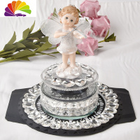 舒适主义凯迪拉克捷豹路虎汽车摆件车内可爱女车载天使车上香水装饰 太阳能旋转-小提琴天使-送镶钻防