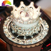 舒适主义汽车香水摆件汽车香水座车载香水车内香水水晶皇冠网红款香水 大皇冠果冻白+满钻垫