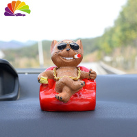 舒适主义ins车载法斗斗牛犬社会狗汽车摆件车内装饰用品大全抖音网红同款 沙发狗黄色