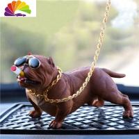 舒适主义网红汽车摆件恶霸犬个性创意社会狗中控台车内装饰品车上用品 恶霸犬黄色款-送防滑垫