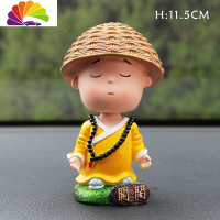 舒适主义创意汽车摆件车内饰品摇头小和尚可爱车载车上装饰用品大全 摇头[开阔]买一送二