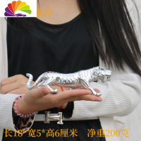 舒适主义创意老虎汽车摆件越野车中控台车载车内装饰品男汽车用品 18厘米银虎