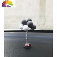 舒适主义创意吃鸡公仔蛋糕装饰车载中控台汽车摆件用品机箱内饰品 灰白气球