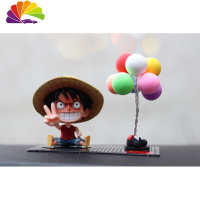 舒适主义动漫创意个性海贼王手办索隆乔巴路飞索隆公仔汽车载摆件模型 单人+彩气球+小垫