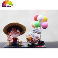 舒适主义动漫创意个性海贼王手办索隆乔巴路飞索隆公仔汽车载摆件模型 单人+船+彩气球+小垫