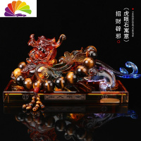 舒适主义汽车摆件车载大号貔貅创意车内饰品车上中控台装饰用品 大号貔貅[琉彩色]+虎眼石