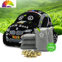 舒适主义汽车摆件创意个性潮新车除味车内除甲醛车载玩具装饰后窗毛绒公仔 精绣小汽车+除味茉莉花茶包5包