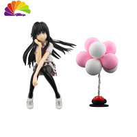 舒适主义车载美少女摆件可爱手办创意路飞中控台装饰品二次元汽车摆件雪乃 美少女摆件+粉白气球[一套]