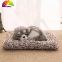 舒适主义汽车装饰用品小狗狗摆件车内毛绒竹炭包车载公仔活性炭仿真趴趴狗 哈士奇