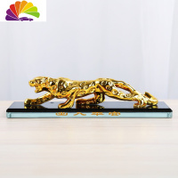 舒适主义汽车香水摆件金钱豹中控底座创意车载个性男士车内通用装饰品 金钱豹(送底座+无痕胶+金钱豹)避光垫贴备注