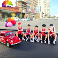 舒适主义小号灌篮高手汽车摆件网红卡通动漫手办车载装饰网红樱木花道车饰 灌篮高手5款+小车+气球