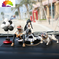 舒适主义海贼王路飞女帝性感美女手办模型汽车香水车载摆件创意车内装饰品 雪乃路飞AE86白犬香薰气球