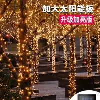 如华福禄太阳能灯户外庭院灯 灯串家用防水室外花园装饰星星挂树彩灯带