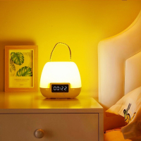 如华福禄遥控小夜灯卧室睡眠灯婴儿喂奶床头台灯充电式智能壁挂时钟灯