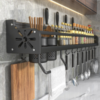 厨房收纳置物架免打孔多功能家用调料置物架壁挂式筷子刀架用品大全挂架