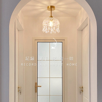 如华福禄过道灯走廊灯具现代简约楼梯入户玄关阳台灯法式水晶灯小吊灯Z271