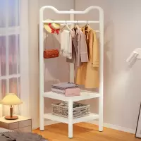 如华福禄转角衣帽架落地室内简易置物架拐角挂衣服架子家用卧室挂衣架