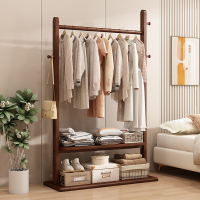 如华福禄挂衣架落地卧室衣帽架客厅简约置物架可移动酒店民宿晾衣架子