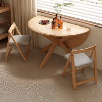 如华福禄折叠圆桌小户型餐桌家用饭桌新中式可折叠桌子圆形折叠桌