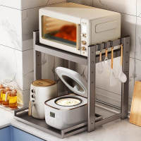 如华福禄电饭煲置物架厨房微波炉架台面多功能空气炸锅烤箱桌面收纳架子