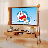 如华福禄家用卧室可移动电视柜餐厅阳台猫耳朵落地电视机置物架带轮推车