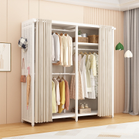如华福禄洞洞板金属衣帽架家用简易开放式衣柜组合落地挂衣架衣帽间置物架