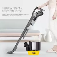 德尔玛吸尘器 家用手持式推杆迷你小型无耗材 强力大功率地毯 古铜灰