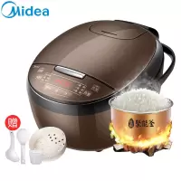 美的(Midea) 智能电饭煲匠铜聚能釜 家用多功能可预约 不粘内胆底盘加热 4升/4L 易拆内盖一键快速煮饭