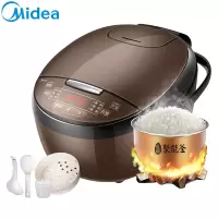 美的(Midea) 电饭煲 4升/4L 家用匠铜聚能釜 预约功能 不粘涂层内胆电饭锅 匀火快煮 24H预约 易拆内盖