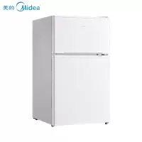 Midea美的冰箱 升家用双迷你小冰箱小型冷藏冷冻小冷柜租房冰箱办公冰箱节能不占地 多功能上瓶框 自调控温旋钮