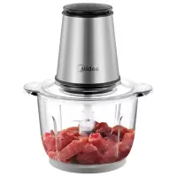 美的(Midea)绞肉机 大容量2L 快慢两档 加厚玻璃碗 多功能打馅碎肉搅拌料理机2L大容量 加厚玻璃碗