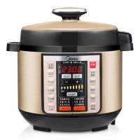 美的(Midea)电压力锅=微电脑按键式双胆5L5-8人智能家用可调节电高压压力饭煲5升容量,可调压力, 一锅多用,智能