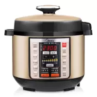 美的(Midea)电压力锅=微电脑按键式双胆5L5-8人智能家用可调节电高压压力饭煲5升容量,可调压力, 一锅多用,智能