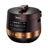 美的电压力锅 电压力锅智能家用4.8L饭煲高压锅4-8人电压力锅 智能家用小 精美外观设计 碳纤维纹