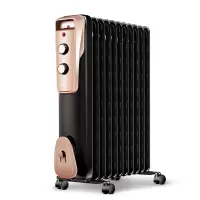 美的(Midea)取暖器 电暖器/电暖气片家用 节能省电 加湿烘衣 11片劲暖电热油汀 三档调节, 倾倒断电, 干
