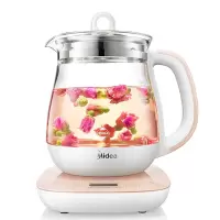 美的(Midea) 养生壶多功能加厚玻璃煎药壶煮茶水壶1.5升 玫瑰红色 玫瑰红色创新泡发煮,特色养颜
