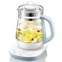 美的养生壶预约定温 家用多功能玻璃电热水壶 煮花茶煮茶壶1.5L泡发功能 多段定温 定时预约 清洗