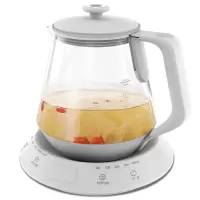 美的养生壶 隔水炖 家用多功能玻璃煮茶壶 四段定温 电热水壶烧水壶1.5L十大功能 四段