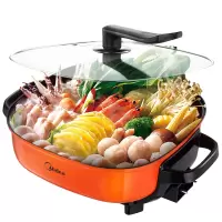 美的(Midea) 电火锅 6L大容量韩式家用多功能电热锅电煮锅不粘锅6L大容量 双环聚能加热 广域控