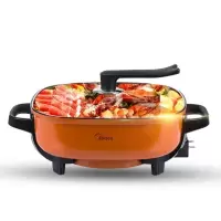 美的电火锅 家用多功能6L电煮锅电热锅电炒锅 双环聚能加热火锅家用多功能电热锅电火锅韩式电煮锅电炒一体锅