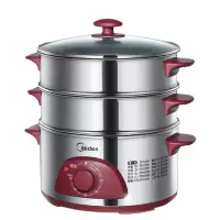 美的(Midea)电蒸锅 不锈钢大容量多功能电蒸笼防干烧免看管 单层多层灵活组合聚能发热快速