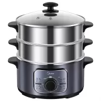 美的（Midea）电蒸锅 ZG26EASY401 电蒸笼 10L大容量 26cm大蒸格W1300W大功率 10L大